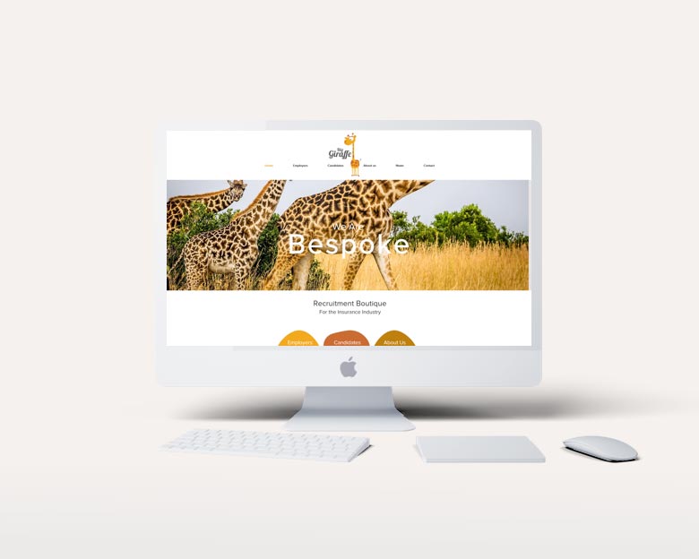 Big Giraffe website design - desktop view