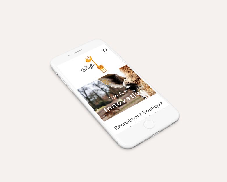 Big Giraffe website design - mobile view