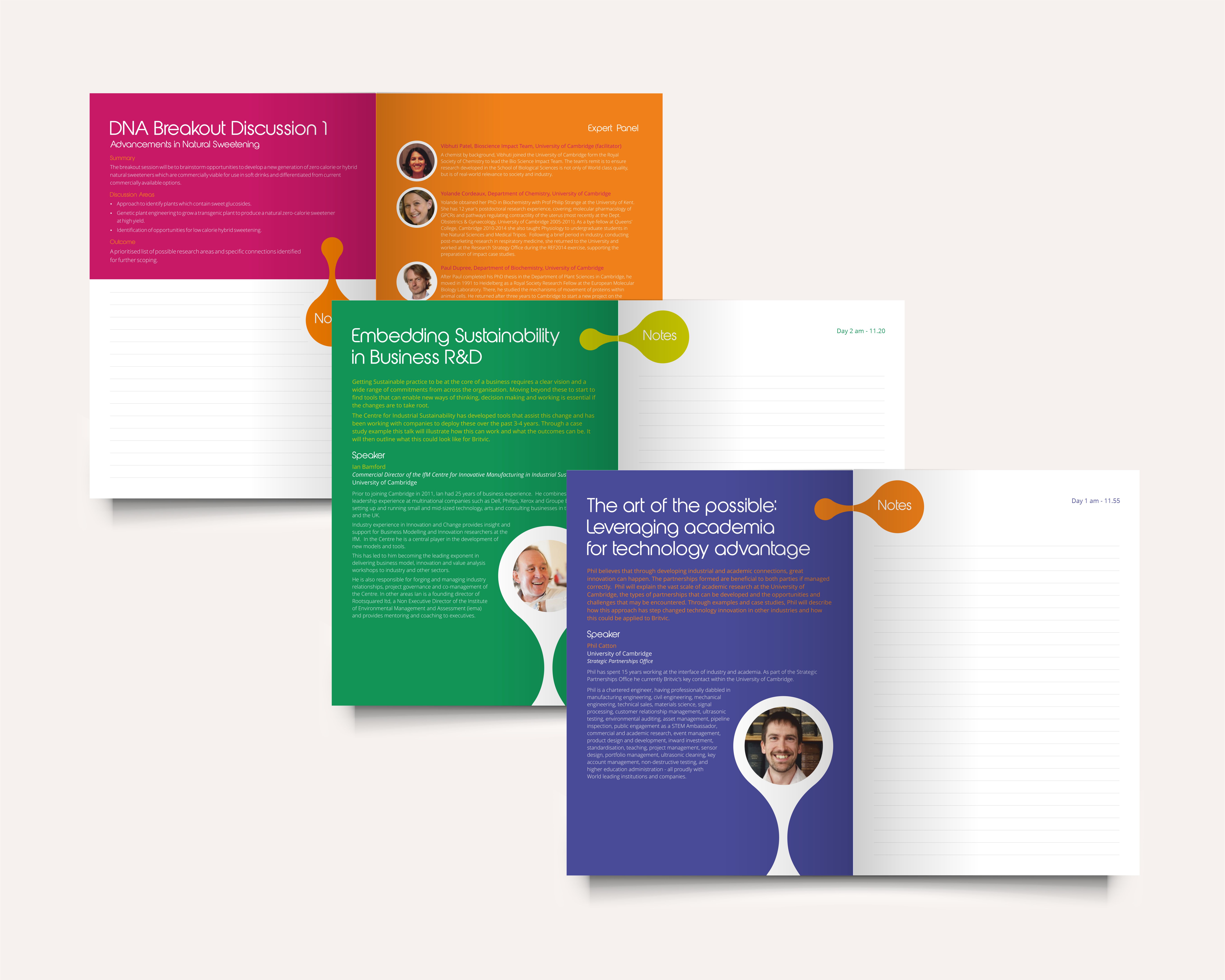 Delegate pack design - inside pages