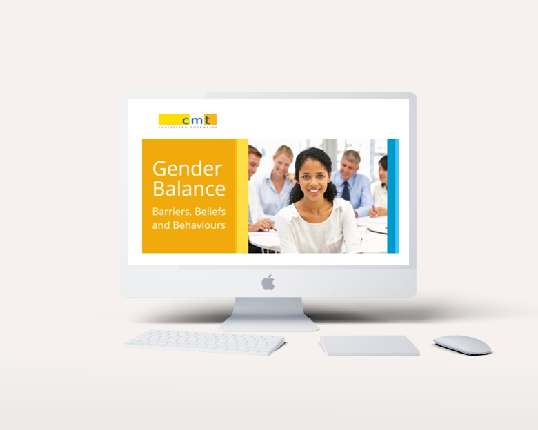 CMT London Gender balance elearning design - desktop view