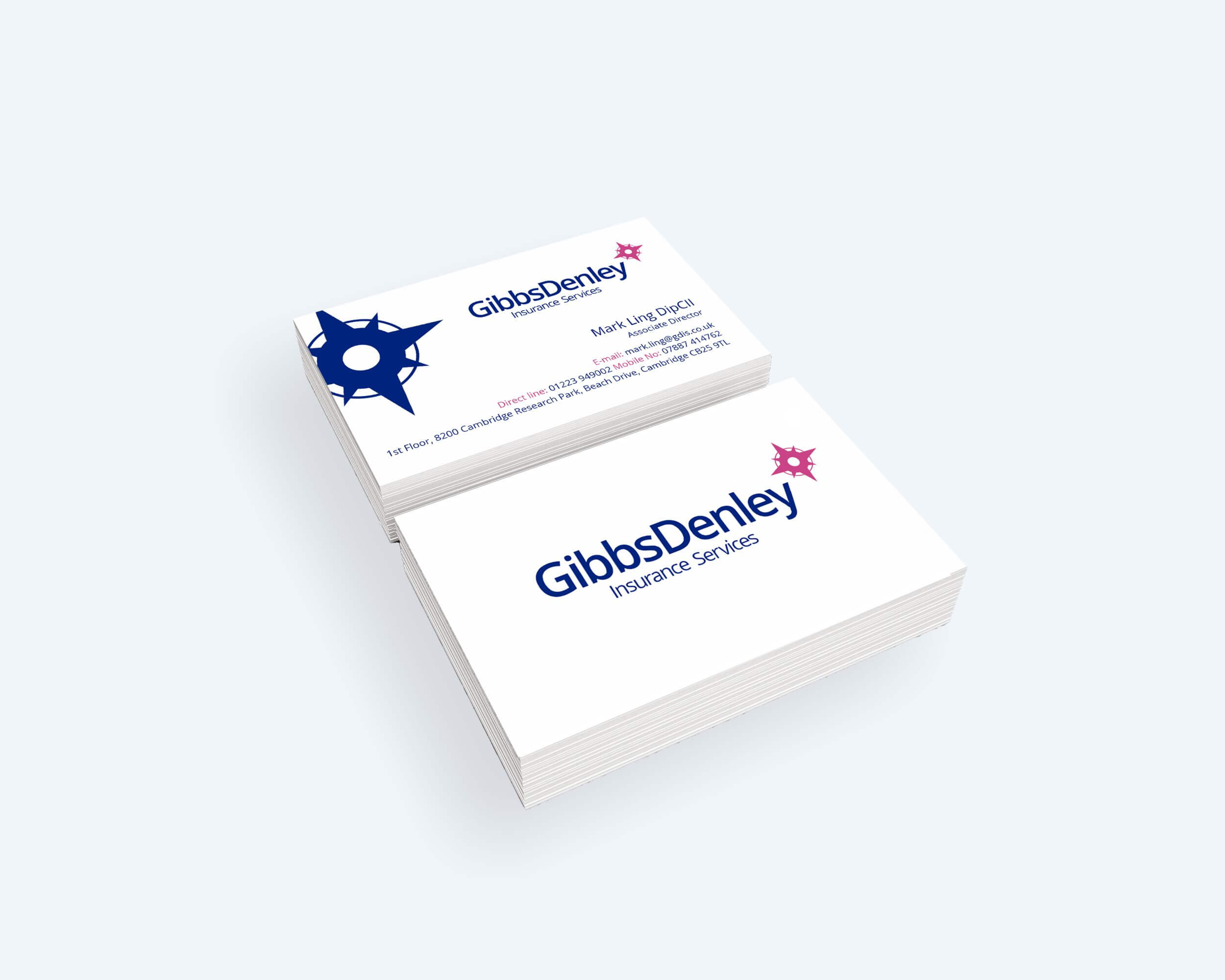 Graphic design - Gibbs Denley business cards