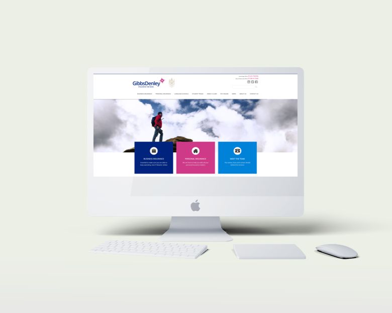 Gibbs Denley website design - desktop view