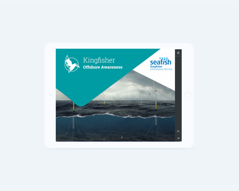 e-learning design - KingFisher tablet view