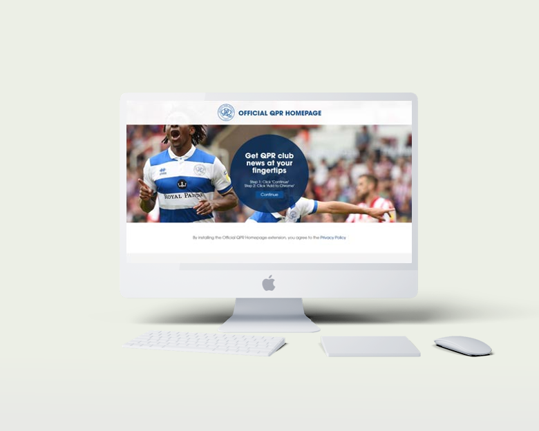 QPR website landing page design - desktop view