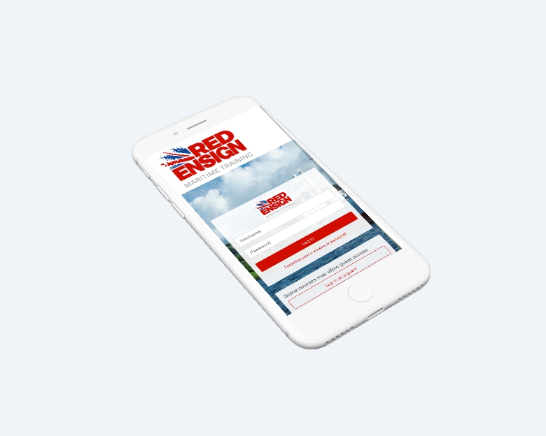 Red Ensign website design - mobile view