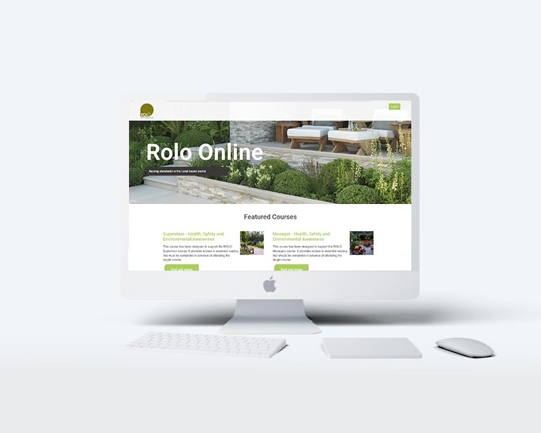 ROLO Online Moodle Template Design - desktop view
